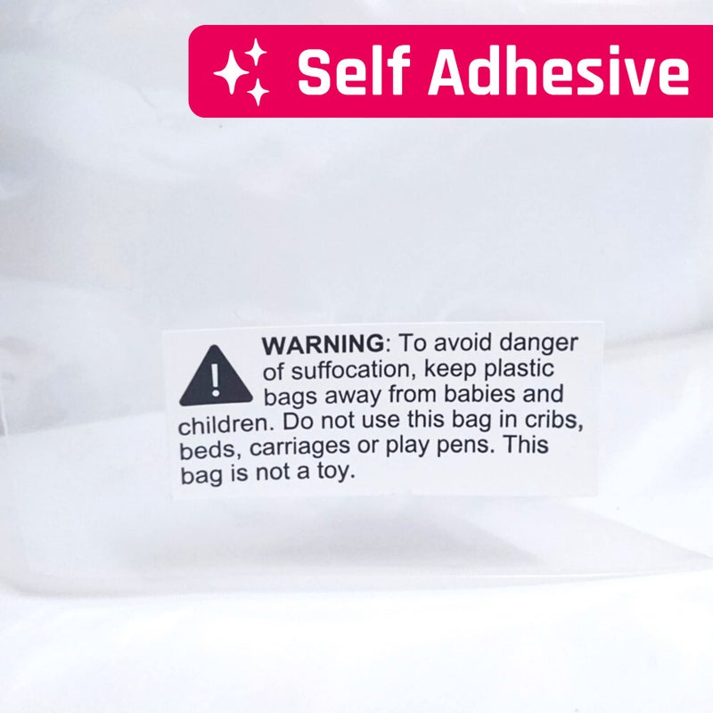 TownStix Suffocation Warning Labels Stickers, Hazard Risk for Plastic Bags - 2.4" x 1", 1000 Pieces - Image 5